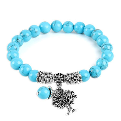 Turquoise Tree of Life - Done by Lemon beaded bracelet