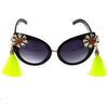 Retro Cat-Eye Tassel Sunglasses - Done by Lemon Sunglasses
