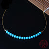 Beaded Turquoise Silver Necklace - Done by Lemon necklace