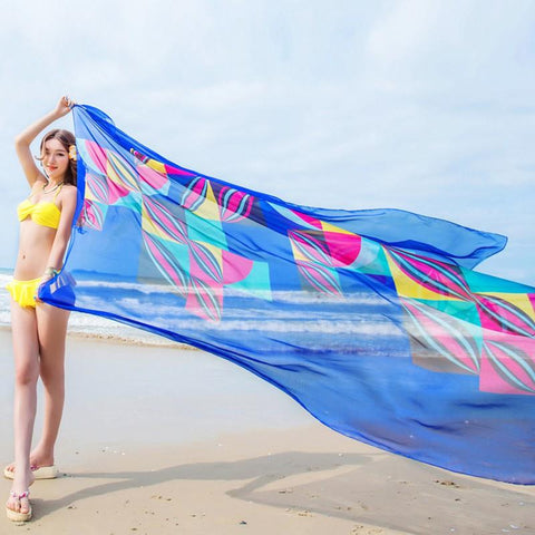 Breezy Chiffon Beach Scarf - Done by Lemon Scarves