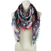 Frilly Printed Scarf - Done by Lemon Scarves