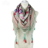 Frilly Printed Scarf - Done by Lemon Scarves