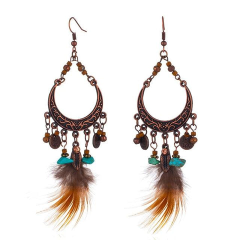 NEW Saffron Spirit Earrings - Done by Lemon feather earrings