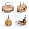 Bamboo Weaving Bag  Fashion Handbag  Basket Women Large Straw Bag Summer Hollow Out Tote Luxury Designer Foldable INS Beach Bag - Done by Lemon 