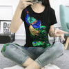 Dazzling Sequin Peacock Tee - Done by Lemon shirt